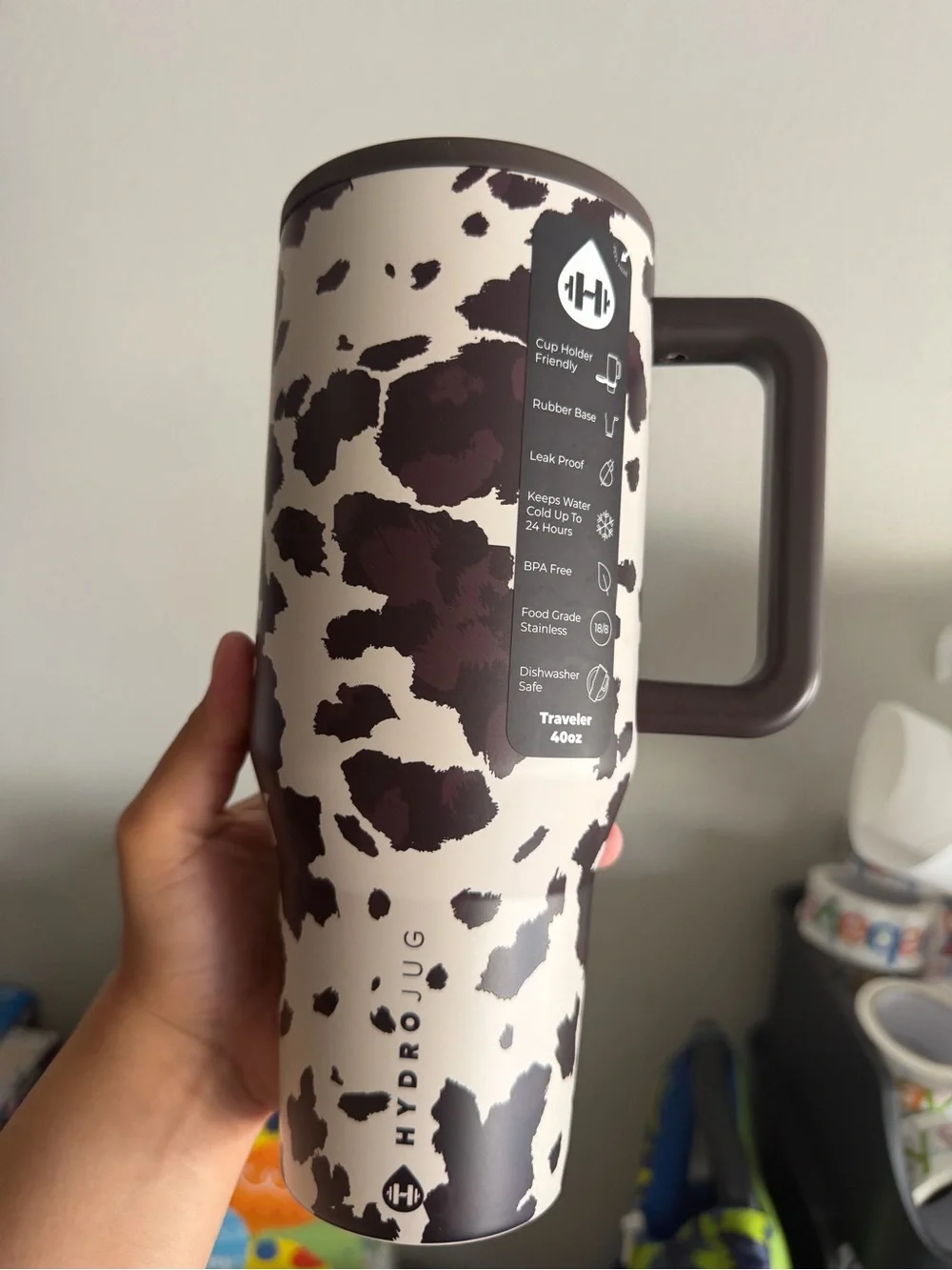 Hydrojug American Frontier Cow Print 40 or 32oz